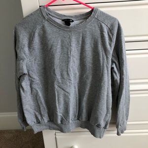 Grey cropped sweatshirt